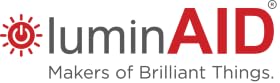 LuminAID logo with words: Makers of brilliant things