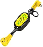 EyGde 15 Amp to 50 Amp RV Adapter, 5-15P to NEMA 14-50R Electrical Power Adapter with Handles, Ci...