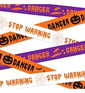 SWRT Halloween Decorations Caution Tape, 3 in x 90 ft Halloween Party Decorations Indoor Outdoor,...
