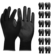 MIG4U PU Coated Work Gloves 6/12 Pairs Ultra-Thin Polyurethane Coating Safety Working Glove for M...