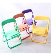 5Pcs Colourful Simulation Mini Folding Back Small Chair Model,Miniature Scene Accessories,Miniatu...