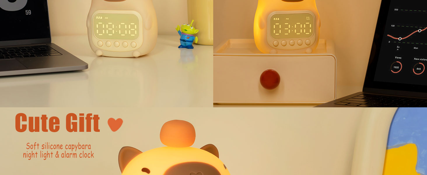 Capybara Alarm Clock for Kids