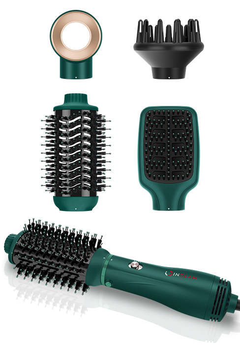 blow dryer brush dark green