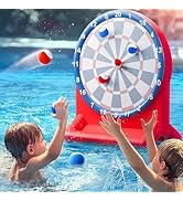 Funscape Kids Fun Pool Toys, Inflatable Dart Board Toss Water Game, Swimming Pool Floats, Beach Y...