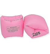 Inflatable Arm Floaties for Kids and Adults, Blow up Water Wings for Toddlers, Pink Swimming Floa...