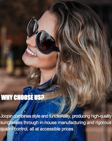 Joopin Vintage Oversized White Sunglasses for Women