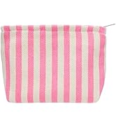PAZIMIIK Makeup Bag Large Cotton Zipper Pouch for Purse Travel Canvas Make Up Organizer for Women...