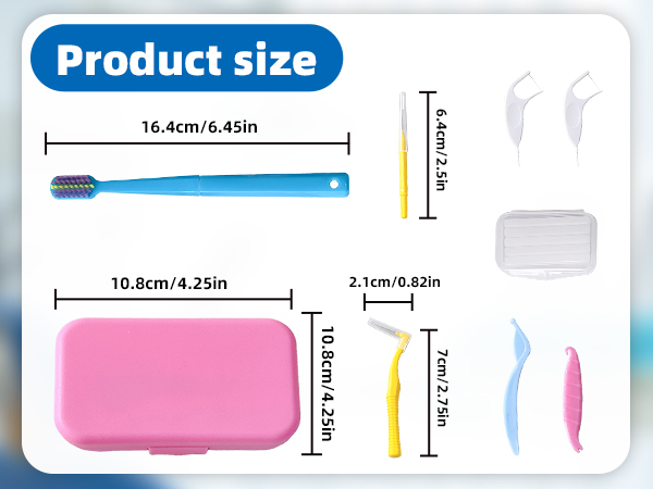 6-in-1 Orthodontic Oral Care Kit with Case