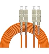 Eardion 3Meters SC to SC Fiber Patch Cable, 3M (9.84ft) Multimode Duplex 50/125um OM2 Fiber Jumpe...
