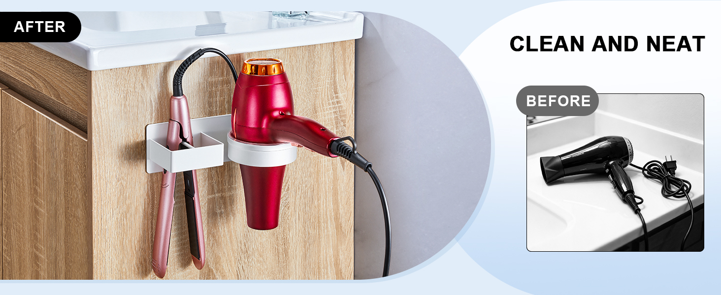 hairdryer holder rack blowdryer hanger