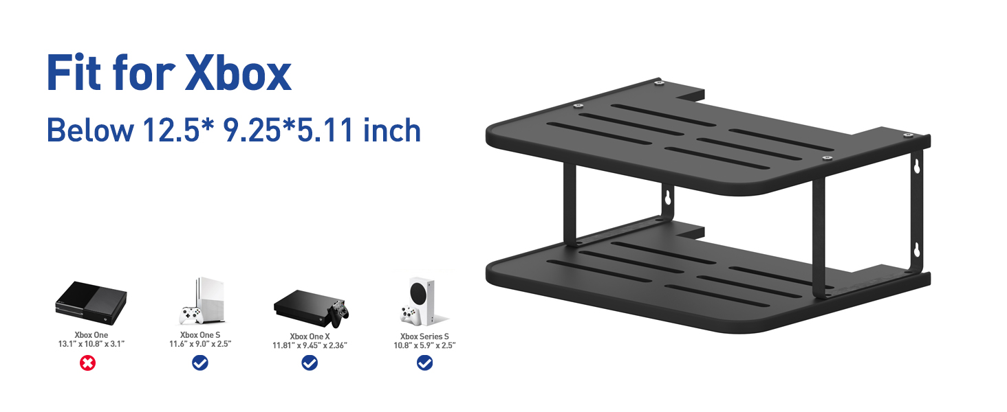 TV Game Double Shelf Stand for Xbox Shelf Wall