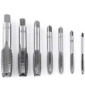 Heayzoki Taps,7pcs Metric Thread Steel Tap Tapping Tool M3, M4, M5, M6, M8, M10, M12 High Hardnes...