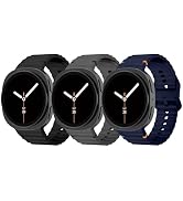 Sport Band for Samsung Galaxy Watch 8 Band 40mm 44mm/8 Classic 46mm for Men Women,Soft Silicone R...