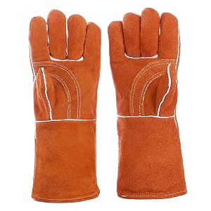 welder gloves brown