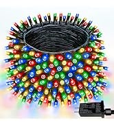 Upgraded 99FT 300 LED Multicolor Christmas String Lights Outdoor & Indoor, Memory Function & Time...