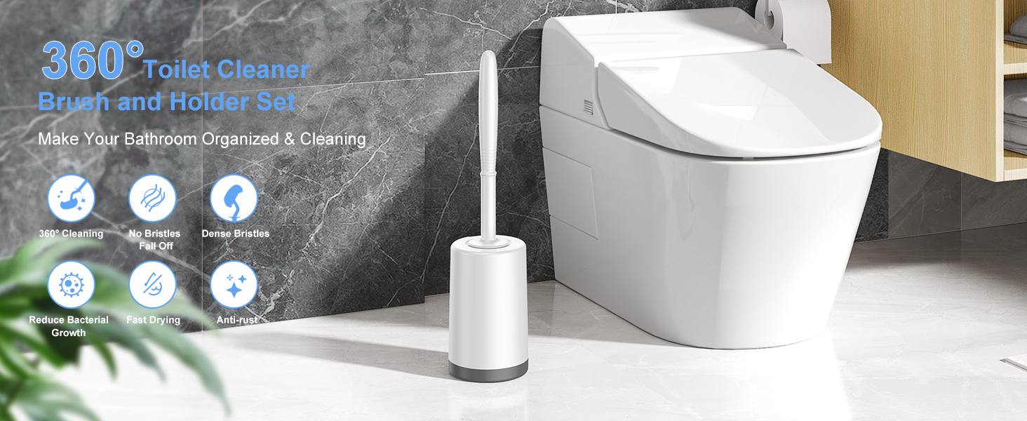 toilet brush and holder set