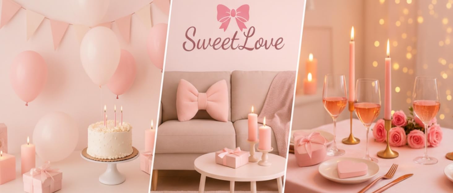 Orlashop birthday celebration scene with pink and gold gifts