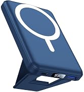 AOGUERBE for Magsafe Power Bank, 10000mAh Foldable Magnetic Battery Pack with LED Display, 3 in 1...