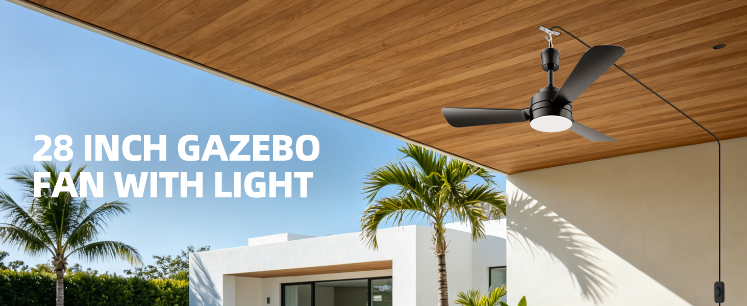 Gazebo Fan with Light