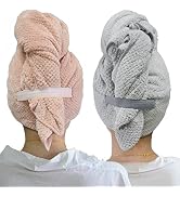 Chloven 2 Pack Extra Large Microfiber Hair Towel Wrap for Women,43 inch X 24 inch Anti Frizz Hair...