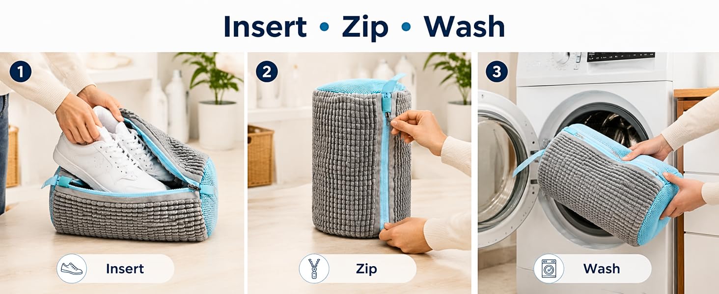 shoe washing bag