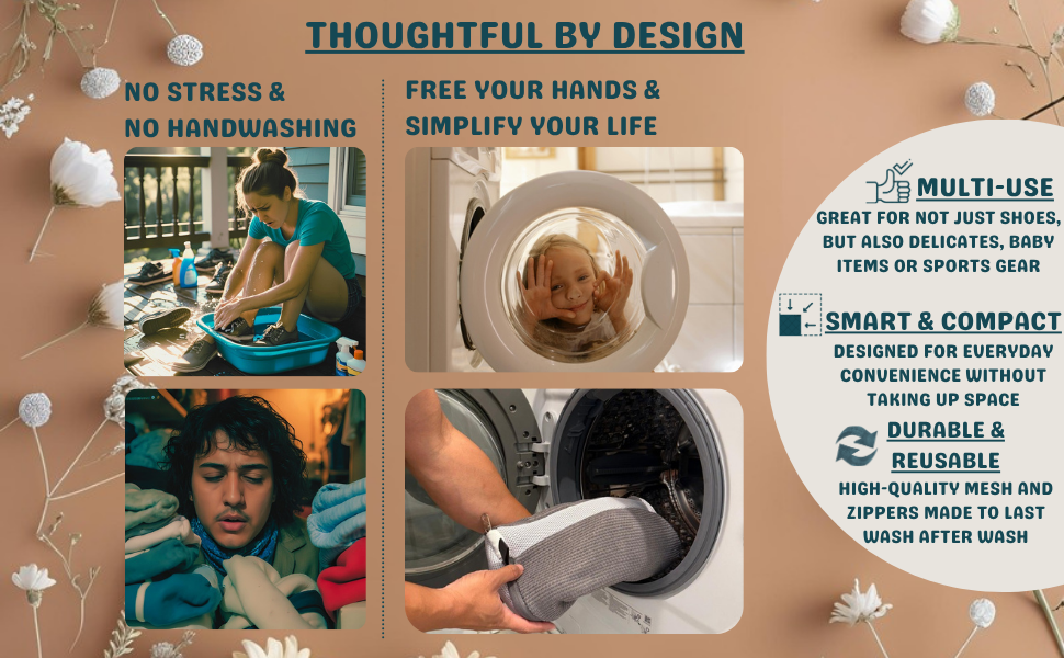 Protect Shoes in Every Wash – Durable, Compact & Mess-Free Laundry Bag for All Shoe Types