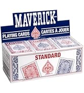 Maverick Playing Cards, Standard Index, Red and Blue, 12 Pack