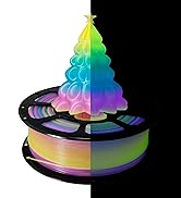 iBOSS Rainbow 3D PLA PRO Filament 1.75mm +/- 0.02 mm, 1KG Glow Rainbow PLA+ 3D Printer Filament C...
