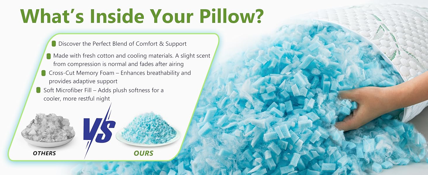 full size memory foam pillow