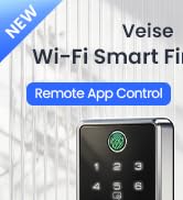 Veise DK027 Wi-Fi Smart Deadbolt Fingerprint Front Door Lock, Satin Nickel | Voice & Remote App C...