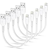 Short iPhone Charger Cord 1ft, 5 Pack USB A to Lightning Data Cable MFi Certified iPhone Charging...
