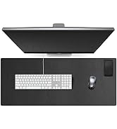 Cacoy Leather Desk Pad Blotter Protector, 39.4"x15.7" Large Mouse Pad for Desk, Gaming Computer M...