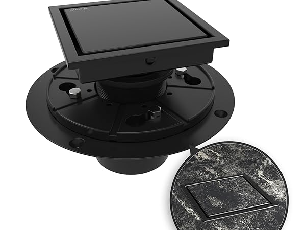 black shower drain