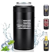 4-in-1 Slim Can Cooler Easy to Hold Insulated Beer Can Holder Double-walled Stainless Steel for A...