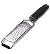 Stainless Steel Cheese Grater, Ergonomic Soft Handle Lemon Ginger Potato Zester with Plastic Cover