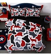 Holawakaka Elk Camo Bedding Comforter Set with Sheets, Twin Size 5-Piece Woodland Camouflage Bed ...