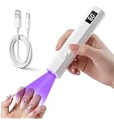 Ziumrw UV Nail Light for Gel Nails, Mini Portable Handheld Cordless Nail Lamp with LED Display, S...