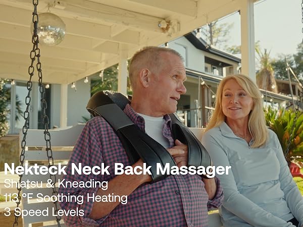 nekteck neck back massager cordless