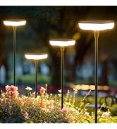 Solar Lights Outdoor Garden 4 Pack Solar Pathway Light 31" Tall Solar Landscape Lights 34LM Brigh...