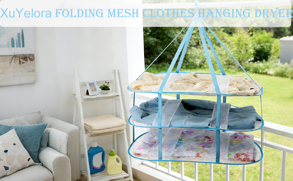 Folding Mesh Clothes Drying Rack