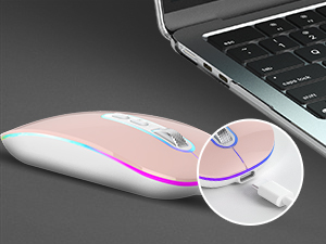 Wireless Computer Mouse for PC with USB Unifying Receiver