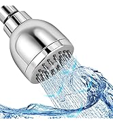 High Pressure Fixed Shower Head - 3'' Rainfall Shower Head Leakproof Shower Heads With Angle-Adju...