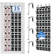over the door shoe organizer,2024 upgraded,shoe organizer,35 Huge clear pockets,over door shoe or...