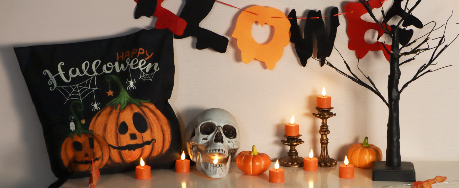 halloween led tea lights candles