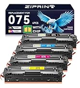 ZIPRINT 075 Toner Cartridge Set MF665Cdw MF663Cdw Compatible Replacement for Canon 075 075H Toner...