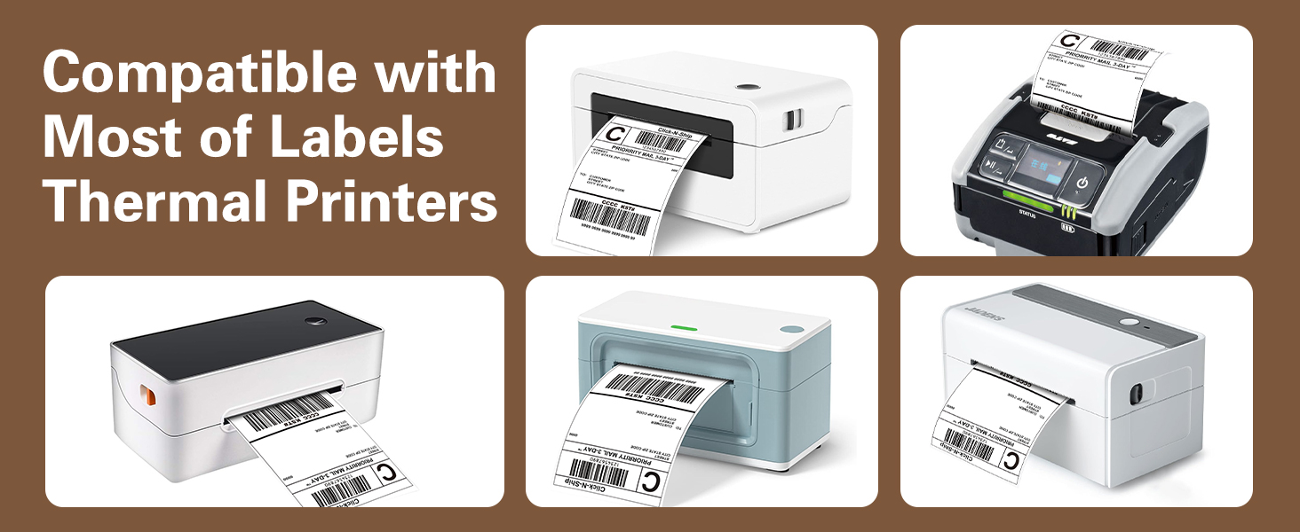 compatible with most of labels thermal printers