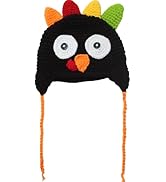 YGbridge Thanksgiving Turkey Beanie Hat for Baby and Toddler, Cozy Winter Holiday Costume Photo Prop