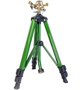 Orbit Tripod Lawn Zinc Impact Sprinkler - 360 Degree Rotating Yard Sprinkler with Adjustable Heig...