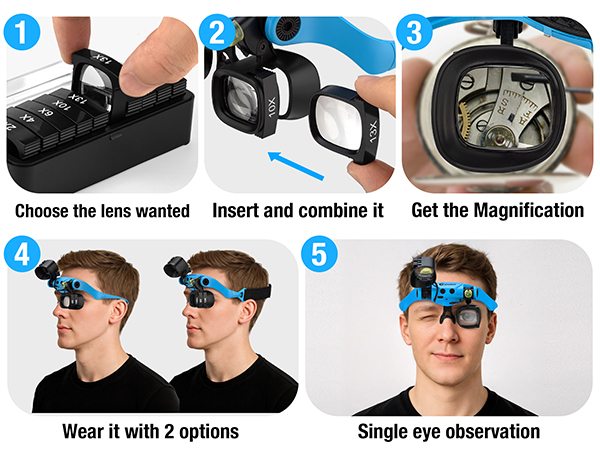 How to use the Lighted magnifying glass