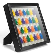 CollectHall Figure Display Case, 11’’ x 11’’ Miniature Storage Case, Shadow Box Frame for Tableto...
